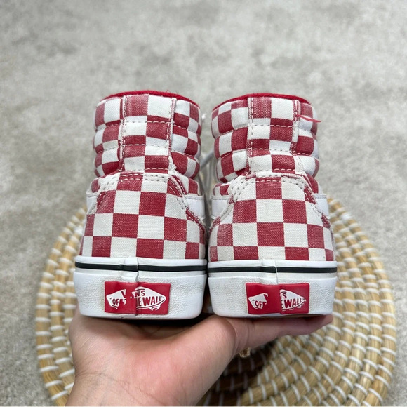 Vans Women’s Filmore High-Top Checkerboard Red Lace Up Sneakers Size 6 - Picture 5 of 13